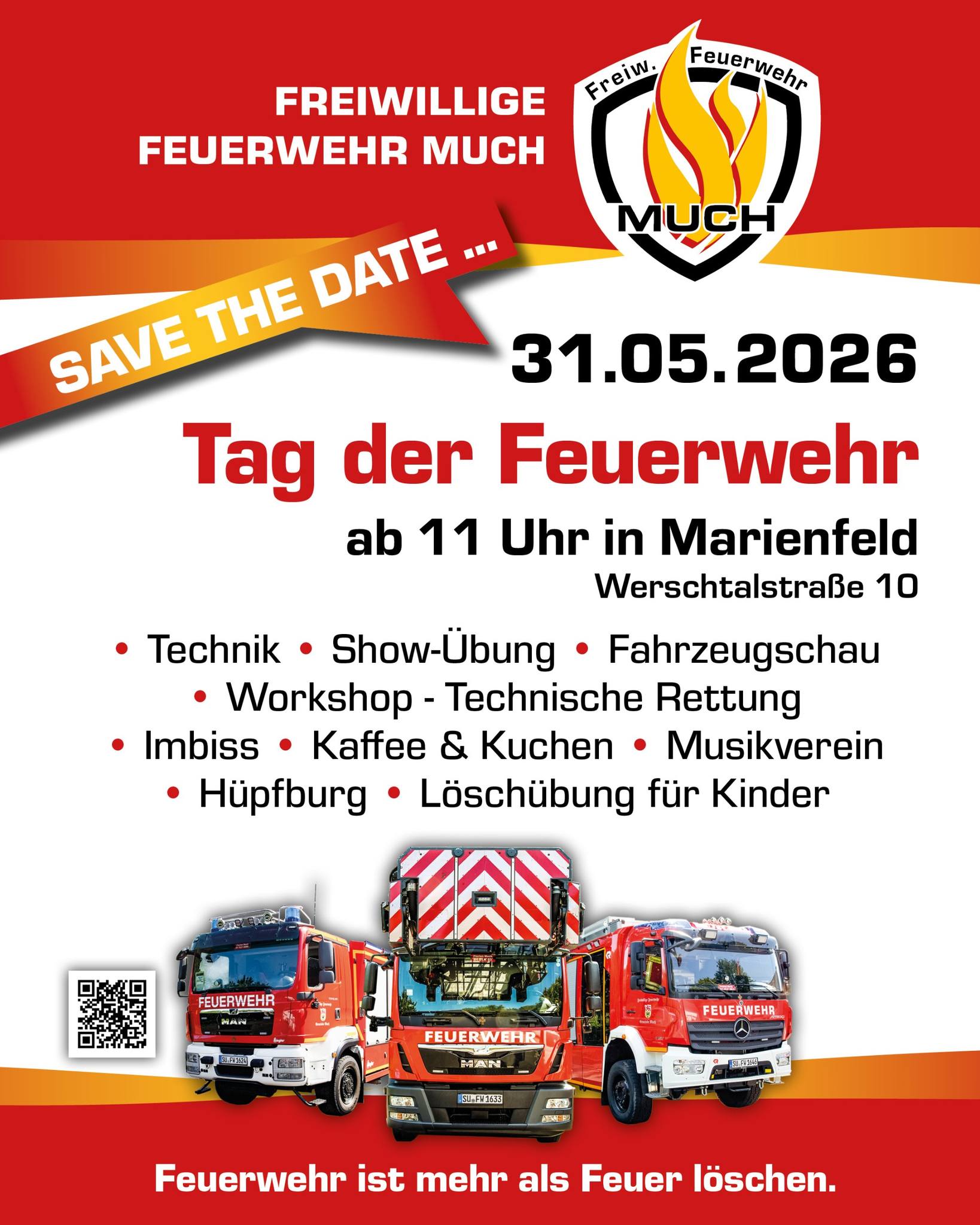 Tag der Feuerwehr Marienfeld Save the Date